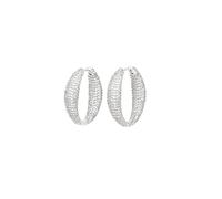 MIDJ Silber Ohrringe Damen 925,Minimalistische Ovale, Klobige Silber-Creolen, 925Er Sterlingsilber, Huggie-Ohrringe, Kreis-Ohrringe Für Damen, Mädchen, Party, Büro, Charm-Schmuck