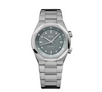 MIDO Multifort 8 Two Crowns Schweizer Automatikuhr für Herren, Edelstahl, Gehäuse 40 mm, achteckige Lünette, Grau, Edelstahl, 25 mm Bandbreite / 19,9 cm, modernes Armband