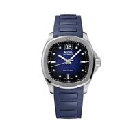 MIDO Multifort TV Big Date - Schweizer Automatikuhr für Herren - Edelstahl, 40 mm Gehäuse, Blau auf blauem Gummi, Modern