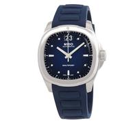 MIDO Multifort TV Big Date - Schweizer Automatikuhr für Herren - Edelstahl, 40 mm Gehäuse, Blau auf blauem Gummi, Modern