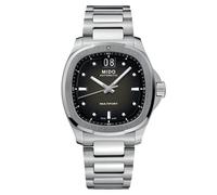 MIDO Multifort TV Big Date - Schweizer Automatikuhr für Herren - Edelstahl, 40 mm Gehäuse, Grau auf Edelstahl, Modern