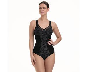 Miederbody ANITA SINCE 1886 "Clara Art", Damen, Gr. 100, Cup D, schwarz, Mikrofaser, Obermaterial: 60% Polyamid, 40% Elasthan, unifarben, eng, V-Ausschnitt, Bodys, figurbetonend, Komfortträger (395573