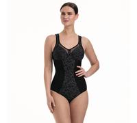 Miederbody ANITA SINCE 1886 "Clara Art", Damen, Gr. 100, Cup F, schwarz, Mikrofaser, Obermaterial: 60% Polyamid, 40% Elasthan, unifarben, eng, V-Ausschnitt, Bodys, figurbetonend, Komfortträger (992251