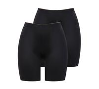 Miederhose CONTURELLE "2er Pack Langbein Miederhose Soft Touch", Damen, Gr. 46, schwarz (schwarz schwarz), Stoff, Obermaterial: 58% Polyamid PA. 42% Elasthan EL., Unterhosen (63100518-46) schwarz schw