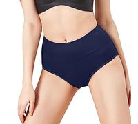 Miederhose Damen Bauchweg Einfarbiges konservatives Dreieck mit hoher Taille für Damen Beige Unterhose Damen (Blue, XL)