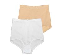 Miederhose SASSA "2er Sparpack Miederhose Bodyforming", Damen, Gr. 100, bunt (puder weiß), Stoff, Obermaterial: 80% Polyamid PA. 20% Elasthan EL., Unterhosen (45509029-100) puder weiß