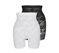 Miederhose SASSA "Functional Lace", Damen, Gr. 90, schwarz-weiß (weiß, schwarz), Spitze, Obermaterial: 89% Polyamid, 11% Elasthan, unifarben, normal, Unterhosen, mit Spitzeneinsatz (76490709-90) weiß,