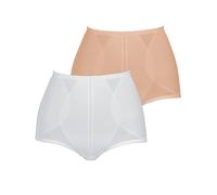 Miederhose SUSA "2er Pack Miederhose Classics", Damen, Gr. 105, bunt (beige weiß), Stoff, Obermaterial: 80% Polyamid PA. 20% Elasthan EL., Unterhosen (39139903-105) beige weiß