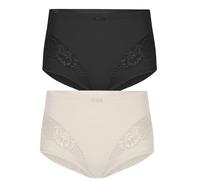 Miederslip SUSA "2er Pack Miederslip London", Damen, Gr. 38, bunt (champagner schwarz), Stoff, Obermaterial: 75% Polyamid PA. 25% Elasthan EL., Unterhosen (89449348-38) champagner schwarz