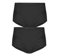 Miederslip SUSA "2er Pack Miederslip London", Damen, Gr. 38, schwarz (schwarz schwarz), Stoff, Obermaterial: 75% Polyamid PA. 25% Elasthan EL., Unterhosen (58759804-38) schwarz schwarz