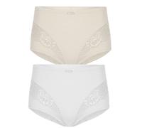 Miederslip SUSA "2er Pack Miederslip London", Damen, Gr. 40, bunt (champagner weiß), Stoff, Obermaterial: 75% Polyamid PA. 25% Elasthan EL., Unterhosen (50197846-40) champagner weiß