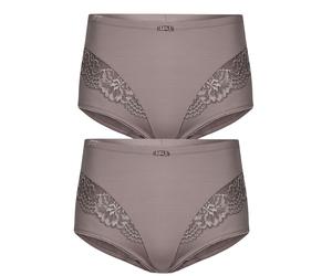 Miederslip SUSA "2er Pack Miederslip London", Damen, Gr. 40, lila (frosty lavender frosty lavender), Stoff, Obermaterial: 75% Polyamid PA. 25% Elasthan EL., Unterhosen (38969654-40) frosty lavender fr