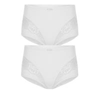 Miederslip SUSA "2er Pack Miederslip London", Damen, Gr. 40, weiß (weiß weiß), Stoff, Obermaterial: 75% Polyamid PA. 25% Elasthan EL., Unterhosen (91020962-40) weiß weiß