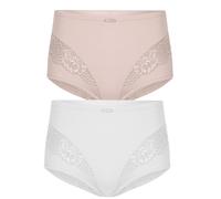Miederslip SUSA "2er Pack Miederslip London", Damen, Gr. 42, bunt (nude weiß), Stoff, Obermaterial: 75% Polyamid PA. 25% Elasthan EL., Unterhosen (17411737-42) nude weiß