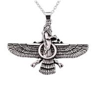 MIELEU Anhänger Halskette Anhänger Statement Halskette Männer Zoroastrismus Iranische Küche Persisches Reich Halsketten für Frauen Halloween Party Schmuck Geschenk