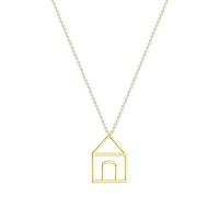 MIELEU Anhänger Halskette Aushöhlen Kleines Haus Minimalistische Halskette Romantisches Zuhause Stilisierter Hausanhänger Halloween-Party-Schmuckgeschenk