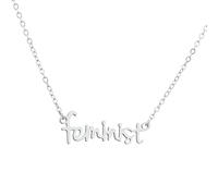 MIELEU Anhänger Halskette Brief Feministische Halskette Frauen Weiblich Starke Frau Mädchen Power Mode Schmuck Beste Freundin Anhänger Halskette Party Schmuck Geschenk