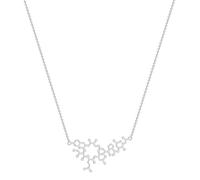 MIELEU Anhänger Halskette Chemie Wissenschaft Molekül Anhänger Halskette Für Frauen Männer Schmuck Oxytocin DNA Halskette Einfacher Schmuck Party Schmuck Geschenk