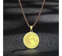 MIELEU Anhänger Halskette Die handgefertigte Anhänger Antike Münze Halskette Anhänger Mode Design Einfache Anhänger Halskette Unisex Mode Halskette Schmuck Geschenke