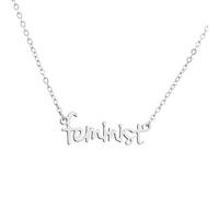 MIELEU Anhänger Halskette Feministische Halskette Weibliche Halskette Für Girl Power Zukunft Ist Weiblicher Feminismus Starke Frau Für Frauen Halloween Party Schmuck Geschenk