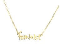 MIELEU Anhänger Halskette Feministische Halskette Weibliche Halskette Für Girl Power Zukunft Ist Weiblicher Feminismus Starke Frau Für Frauen Halloween Party Schmuck Geschenk