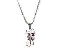 MIELEU Anhänger Halskette Italien Sardinien Anhänger Halskette Platedy Italienisch Sardegna Sardaigne Schmuck Geschenk Halloween Mode Party Schmuck Geschenk