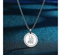 MIELEU Anhänger Halskette Medaillenanhänger Halskette Modedesign Einfache Anhänger Halskette Unisex personalisierte Mode Halskette Urlaub Geschenk für Freunde Schmuck Geschenke
