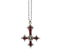 MIELEU Anhänger Halskette Punk Blut Rot Gothic Inverted Cross Anhänger Halskette Weiblich Gothic Anhänger Halskette Geburtstagsfeier Schmuck Zubehör