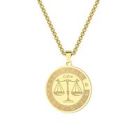 MIELEU Anhänger Halskette Zeichen Halskette Waage Symbole Anhänger für Männer und Frauen Modedesign Einfache Anhänger Halskette Unisex Mode Halskette Schmuck Geschenke
