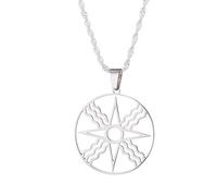 MIELEU Anhänger Halsketten für Frauen Männer Schmuck Assyrische Aramäische Kette Halloween Mode Party Schmuck Geschenk