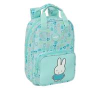 Miffy Friends Kinderrucksack mit Griffen, leicht zu reinigen, ideal für Kinder verschiedener Altersgruppen, bequem und vielseitig, Qualität und Widerstandsfähigkeit, 20 x 8 x 28 cm, babyblau, M