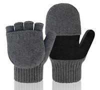 Migliore Wear Winterhandschuhe Herren Damen, Fleece Fingerhandschuhe, Rutschfester Griff & Touchscreen Thermohandschuhe, Warme Wollhandschuhe Fingerlose für Radfahren Angeln