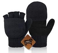 Migliore Wear Winterhandschuhe Herren Damen, Fleece Fingerhandschuhe, Rutschfester Griff & Touchscreen Thermohandschuhe, Warme Wollhandschuhe Fingerlose für Radfahren Angeln