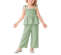 Miipat Baby Kleidung Set Mädchen Musselin Sommer Tops und Hosen Outfits