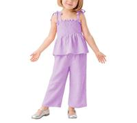 Miipat Baby Kleidung Set Mädchen Musselin Sommer Tops und Hosen Outfits