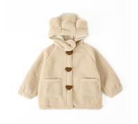 Miipat Baby Mädchen Mäntel Reißverschluss Kapuze Polar Fleece Jacke Kleinkind Mädchen Winterkleidung Warme Outwear für Baby Mädchen 110 4-5 Jahre