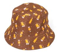 MIJOMA Anglerhut Bier Motiv, Fischerhut Biergläser & Bierflaschen, Unisex | Sommerhut, Festival Hut, Oktoberfest Bierhut, Bucket Hat Herren Damen, Einheitsgröße, 100% Polyester
