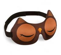 MIJOMA Augenmaske für Kinder - Weiche Schlafmaske mit Tiermotiv - Ideal für Reisen, Einschlafrituale & Entspannung - Waschbar & hautfreundlich (Eule)