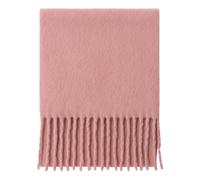 MIJOMA Damen Fransenschal 180x35 cm kuschelig & stylisch aus 100 % Polyester weicher Winterschal für Frauen mit Fransen modernes Design pflegeleicht ideal für Alltag & Freizeit (Altrosa)