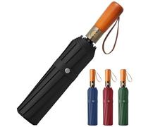 Mijova Faltbarer Regenschirm, Auf-Zu-Automatik Taschenschirm, Leichtes Design, Winddicht und Regenfest Klappschirm für Männer und Frauen (eisenhaltig)