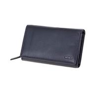 Mika Geldbörse Leder 15 cm blau