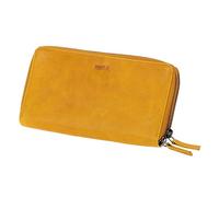 MIKA große Damengeldbörse 42176 Gelb Leder Damenportemonnaie Reißverschluss