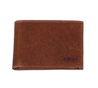 Mika Geldbörse Querformat RFID Leder 12x9,5x2,5cm braun