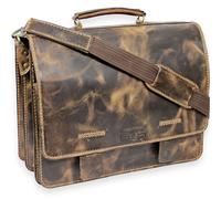 Mika Aktentasche Leder 40 cm braun