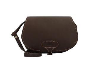 Mika Bonny Umhängetasche Leder 23 cm braun