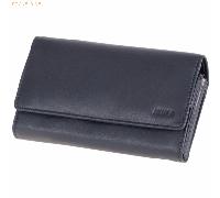 Mika Damengeldbörse Leder ca 17x10x4,5cm blau