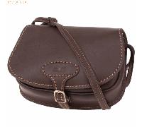 Mika Bonny Umhängetasche Leder 23 cm dunkelbraun (280590-22) braun