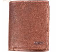 Mika Geldbörse 10x12x2,5cm Leder braun