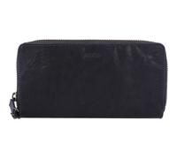 Mika Geldbörse Leder 19.5 cm blau