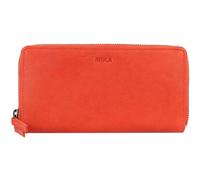 Mika Damengeldbörse Leder 19,5x10,5x3cm rot